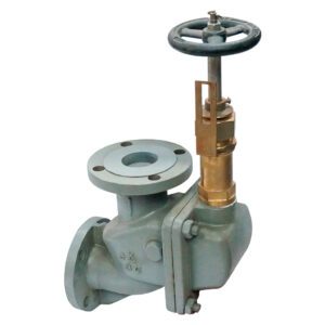 วาล์ว Storm แบบฉาก (Angle type with handle) เหล็ก Cast steel F3060R 5k- 65