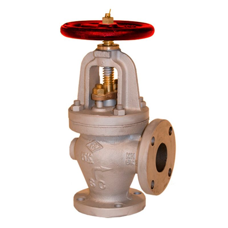 วาล์วฉาก 5K เหล็ก Cast Steel S/Down Check F7312C, 100A ( 4" )