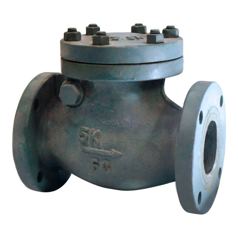 วาล์วกันกลับ Swing check v/v JIS F-7373, 10K 80mm เหล็กหล่อ