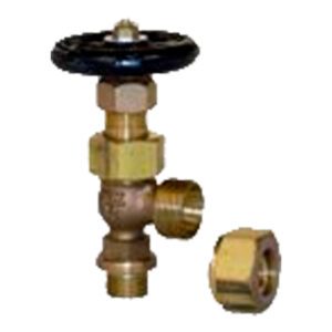 วาล์วฉาก 20K F7389 size 10A (Tube 15 / 17.3mm) * ทองเหลือง