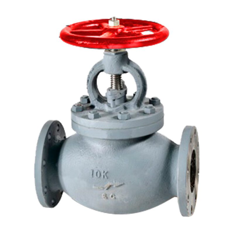 วาล์วตรง 10K เหล็ก Cast steel Screw down check F7471, 100A ( 4" )