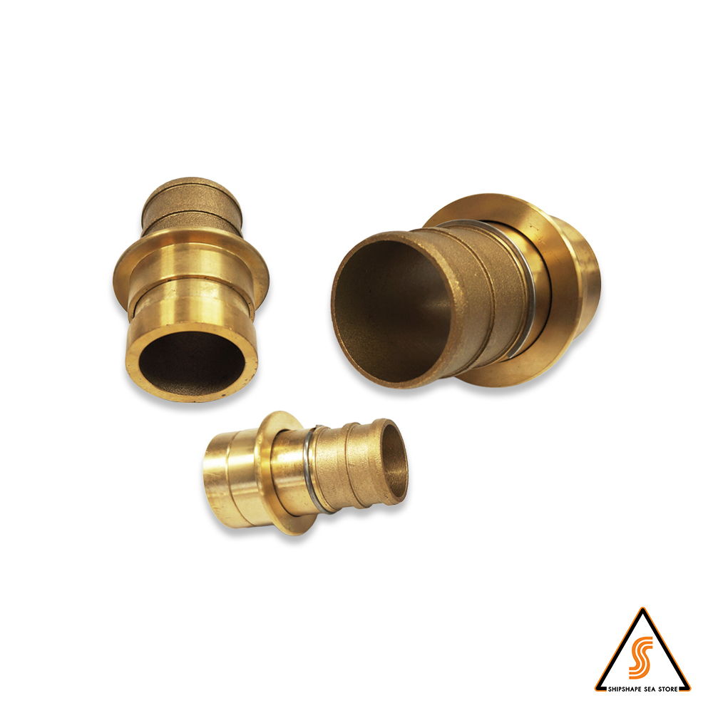 ข้อต่อดับเพลิง ทองเหลือง Machino P0015-M-40A เสียบสาย(ผู้)ปีกเลื่อน ... โต (C) 43.6mm