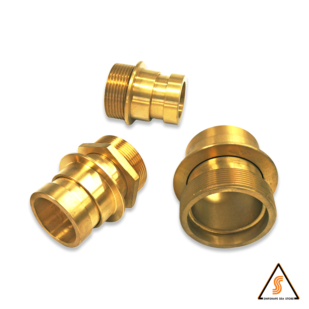 ข้อต่อดับเพลิง ทองเหลือง Machino P0020-40A เกลียวนอก(ผู้)ปีกเลื่อน
