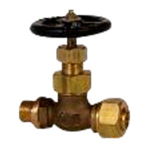 วาล์วตรง 20K Type S, F7388 size 10A (Tube 15 / 17.3mm) * ทองเหลือง