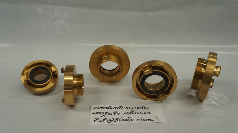 ข้อต่อดับเพลิง ทองเหลือง มาตรฐานจีน เกลียวนอก 50A (kA = 66mm) Ref GB12514.2-2006