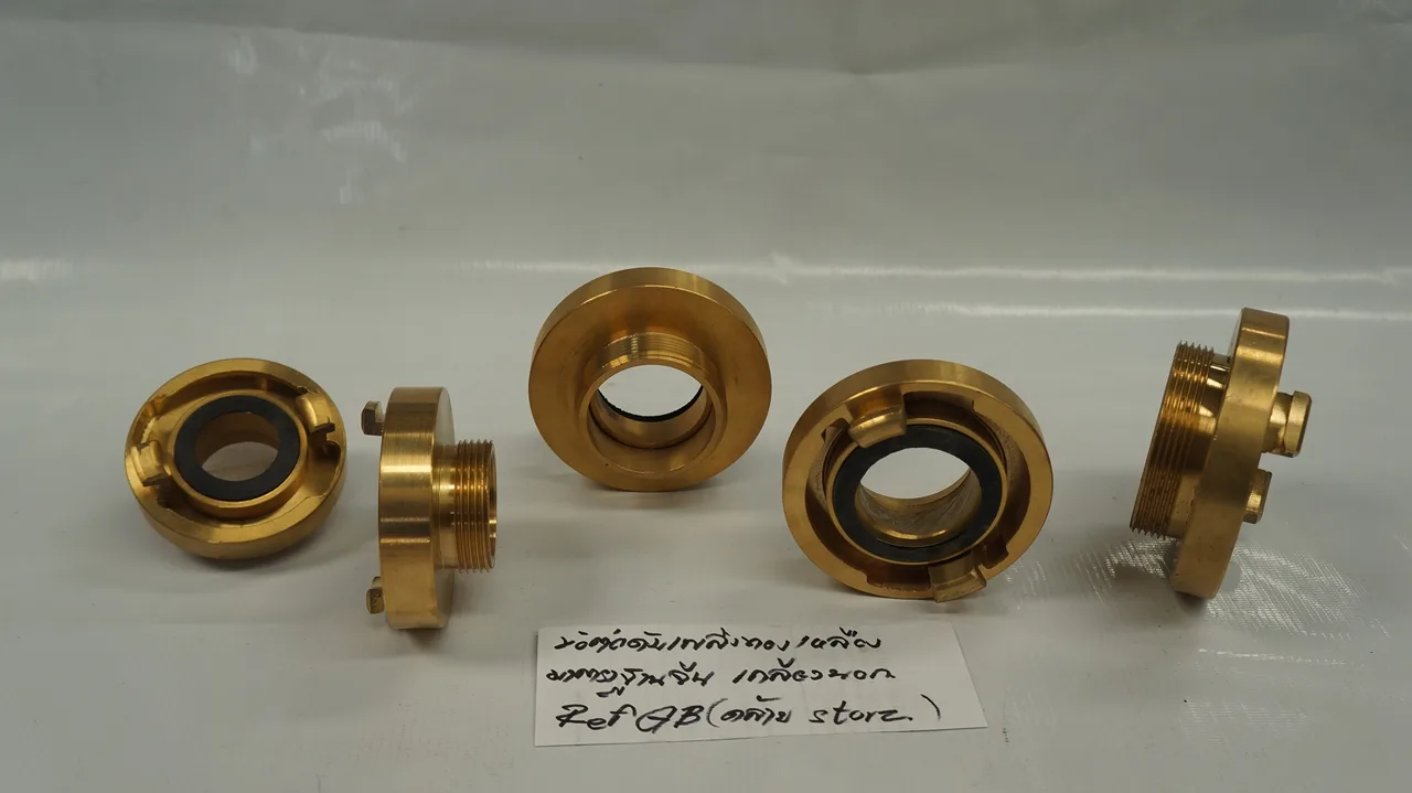 ข้อต่อดับเพลิง ทองเหลือง มาตรฐานจีน เกลียวนอก 50A (kA = 66mm) Ref GB12514.2-2006