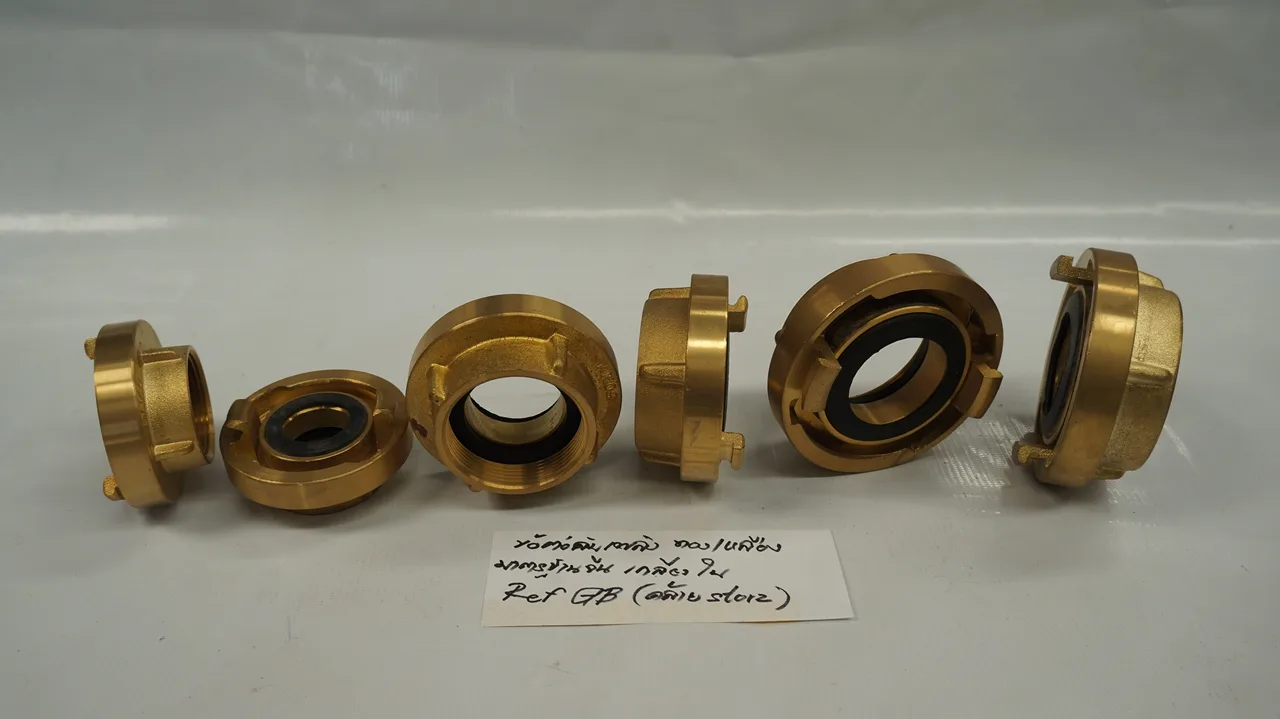 ข้อต่อดับเพลิง ทองเหลือง มาตรฐานจีน เกลียวใน 40A (kA = 56mm) Ref GB/T2031-94 (คล้าย storz)