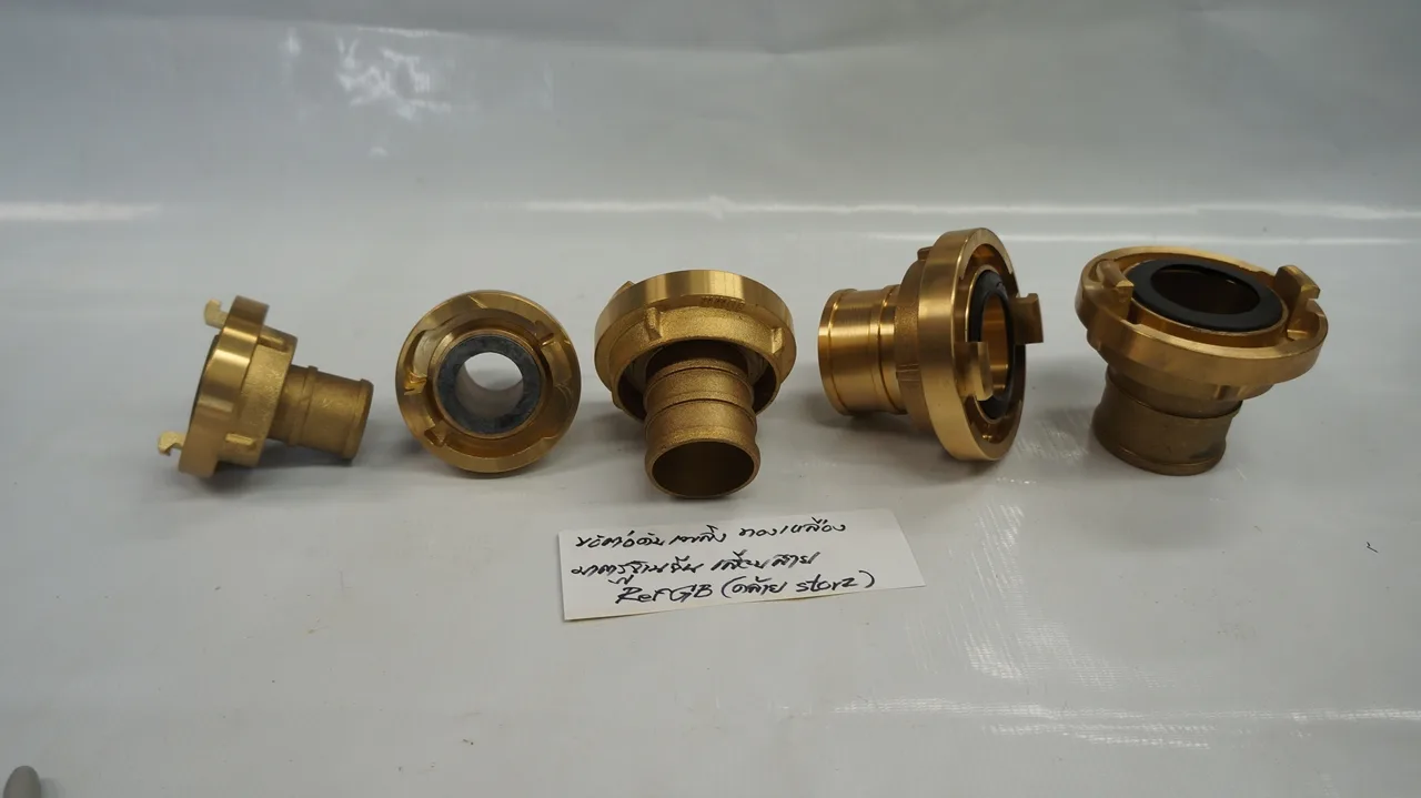 ข้อต่อดับเพลิง ทองเหลือง มาตรฐานจีน เสียบสาย 40A (kA = 56mm) Ref GB/T2031-94 (คล้าย storz)
