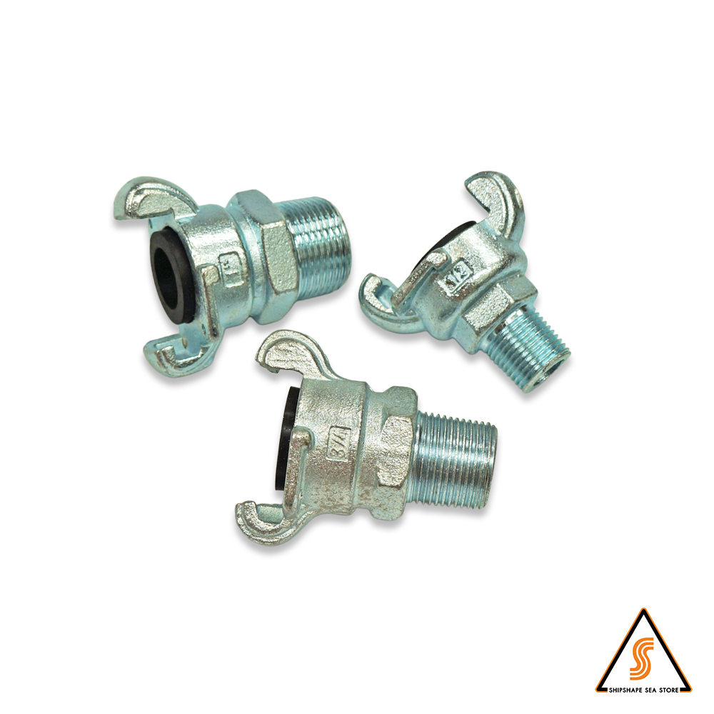 ข้อต่อสายลม แบบเขี้ยว - เกลียวนอก NPT 1" US Type
