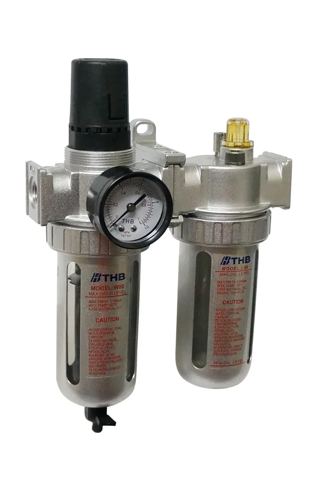 ชุด กรองลม + ปรับลม + เติมน้ำมันในลม 10kgf/cm2, 1/4"