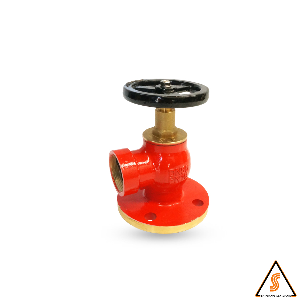 วาล์วฉาก ดับเพลิง ทล. มีหน้าแปลน 5K 40A แรงดัน 16bar