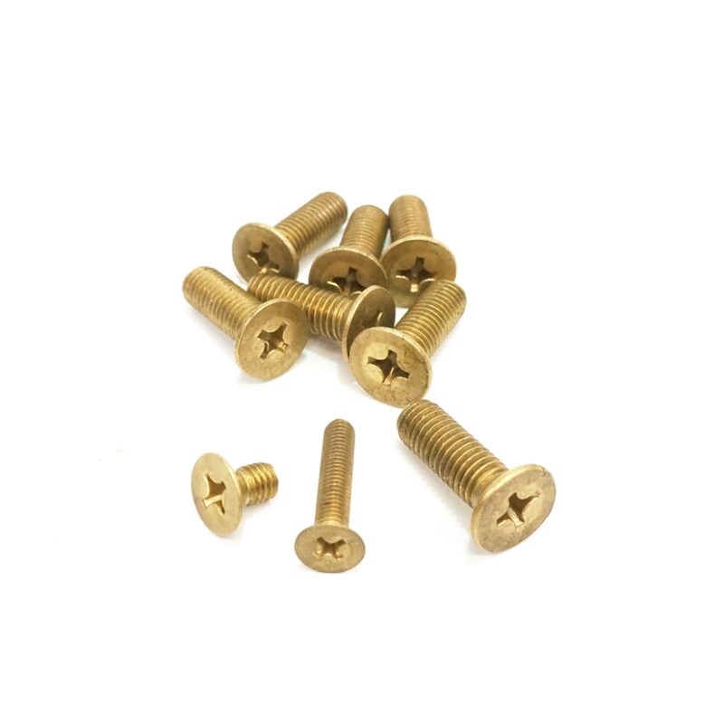 สกรู ทองเหลือง หัวเตเปอร์แฉก ขนาด M6 x 50