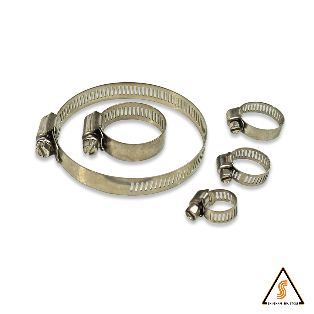 แคล้มรัดท่อลม Double Bolt Clamp 28-34mm (เบอร์ 34), 3/4"