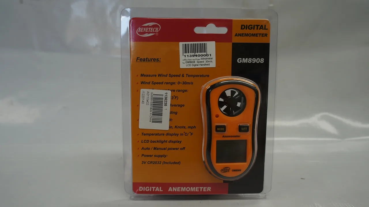 เครื่องวัดความเร็วลม Pocket type รุ่น 870 Speed: 30m/s, Temp: -10 45c