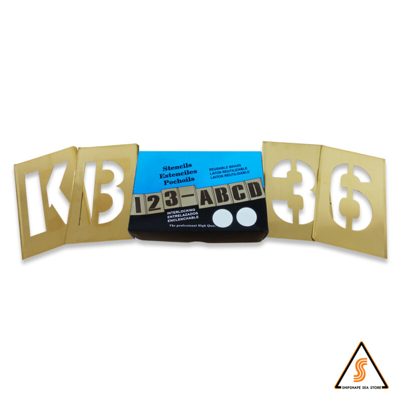 เพลท Stencil ทองเหลือง ขนาด 38mm(1.5 นิ้ว) 36ชิ้น (A-Z & 0-9)
