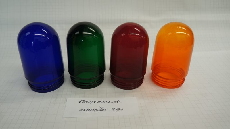 โคมไฟกรงนก เฉพาะ ครอบแก้ว แบบเกลียว S90AR สีแดง