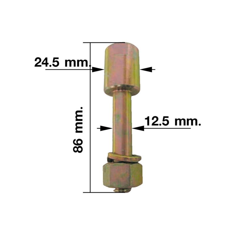 แกนชุดหัวเฟืองปั่นสนิม No.2-3 Center bolt & nut for LG brush (แบบหยดน้ำ)