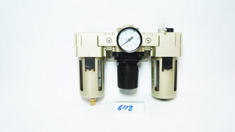 ชุด กรองลม + ปรับลม + เติมน้ำมันในลม 10kgf/cm2, 1/2", F.R.L AC4000
