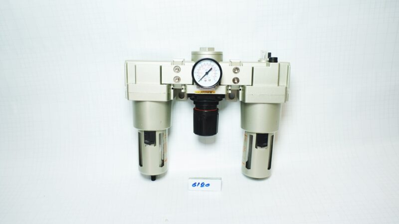 ชุด กรองลม + ปรับลม + เติมน้ำมันในลม 10kgf/cm2, 1" Auto drain # AC5000-10-D