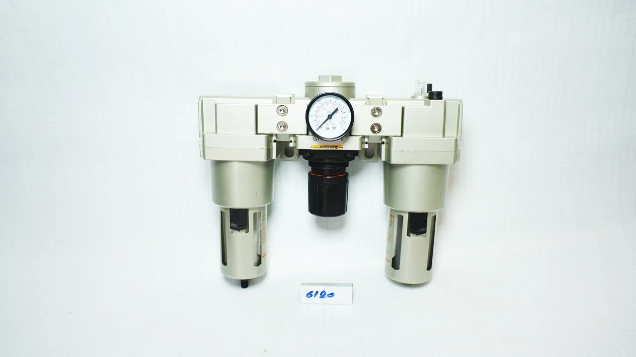 ชุด กรองลม + ปรับลม + เติมน้ำมันในลม 10kgf/cm2, 1" Auto drain # AC5000-10-D
