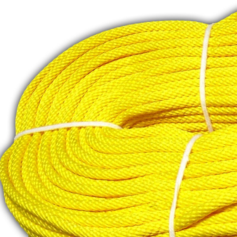 เชือกใยยักษ์ Towing Rope สีเหลือง 8 มม. X 100 เมตร (4-5กก)