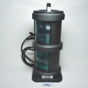 โคมไฟสัญญาณเดินเรือ 2ชั้น, รูน๊อต 155x155มม. กราบขวา Starboard light สีเขียว # CXH1-101P (IP56 For Ship 50mtr or above) รวมหลอดไฟนาวิเกชั่น P28S 220V 65W