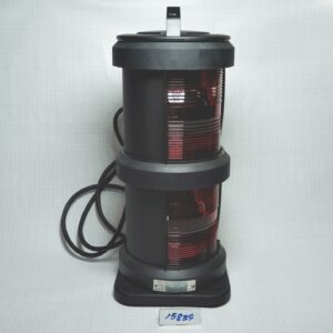 โคมไฟสัญญาณเดินเรือ 2ชั้น, รูน๊อต 155x155มม. กราบซ้าย Port light สีแดง # CXH2-101P (IP56 For Ship 50mtr or above) รวมหลอดไฟนาวิเกชั่น P28S 220V 65W