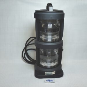 โคมไฟสัญญาณเดินเรือ 2ชั้น, รูน๊อต 155x155มม. ท้ายเรือ Stern light สีใส # CXH4-101P (IP56 For Ship 50mtr or above) รวมหลอดไฟนาวิเกชั่น P28S 220V 65W