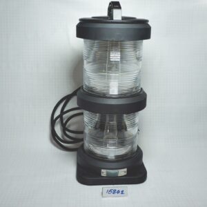 โคมไฟสัญญาณเดินเรือ 2ชั้น, รูน๊อต 155x155มม. สีใสรอบ 360องศา # CXH6-101P (IP56 For Ship 50mtr or above) รวมหลอดไฟนาวิเกชั่น P28S 220V 65W