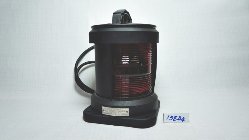 โคมไฟสัญญาณเดินเรือ ชั้นเดียว, รูน๊อต 155x155มม. กราบซ้าย Port light สีแดง # CXH2-11P (IP56 For Ship 50mtr or above)With 12951 หลอดไฟนาวิเกชั่น P28S 220V 65W