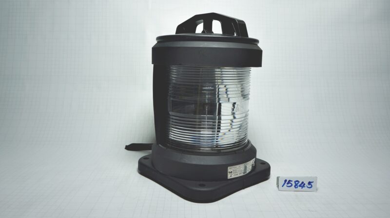 โคมไฟสัญญาณเดินเรือ ชั้นเดียว, รูน๊อต 155x155มม. หัวเรือ Masthead light สีใส # CXH3-11P (IP56 For Ship 50mtr or above)With 12951 หลอดไฟนาวิเกชั่น P28S 220V 65W