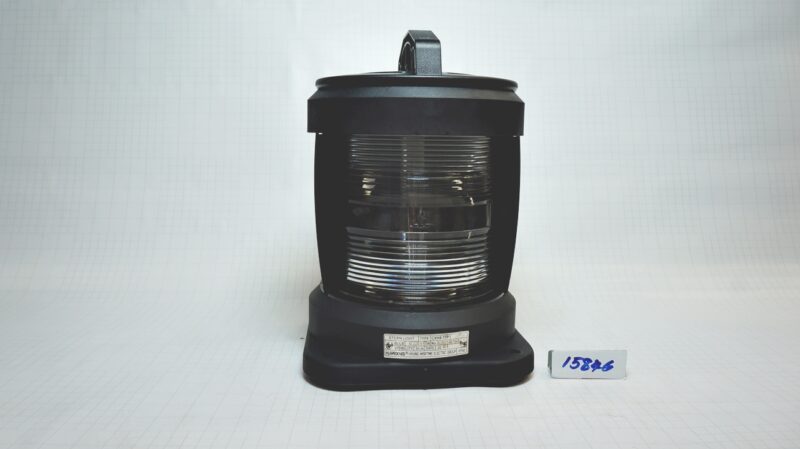 โคมไฟสัญญาณเดินเรือ ชั้นเดียว, รูน๊อต 155x155มม. ท้ายเรือ Stern light สีใส # CXH4-11P (IP56 For Ship 50mtr or above)With 12951 หลอดไฟนาวิเกชั่น P28S 220V 65W