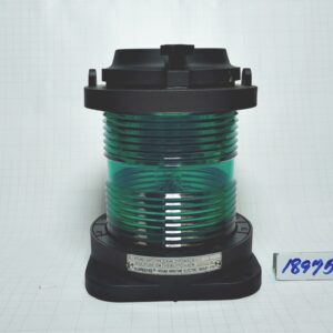 โคมไฟสัญญาณเดินเรือ ชั้นเดียว, รูน๊อต 120x120มม. สีเขียวรอบ 360องศา # CXH6-21P-สีเขียว (IP56 For Ship 12-50mtr)With 21425 หลอดไฟนาวิเกชั่น BAY15d (เขี้ยวเยื้อง) 24V 25W