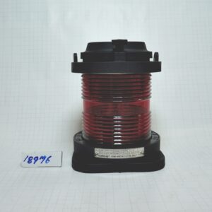 โคมไฟสัญญาณเดินเรือ ชั้นเดียว, รูน๊อต 120x120มม. สีแดงรอบ 360องศา # CXH6-21P-สีแดง (IP56 For Ship 12-50mtr)With 21425 หลอดไฟนาวิเกชั่น BAY15d (เขี้ยวเยื้อง) 24V 25W