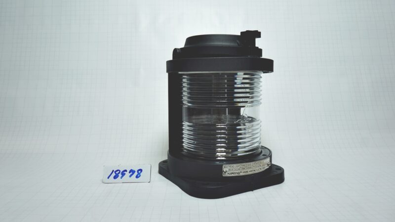 โคมไฟสัญญาณเดินเรือ ชั้นเดียว, รูน๊อต 120x120มม. หัวเรือ Masthead light สีใส # CXH3-21P (IP56 For Ship 12-50mtr)With 21425 หลอดไฟนาวิเกชั่น BAY15d (เขี้ยวเยื้อง) 24V 25W