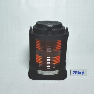 โคมไฟสัญญาณเดินเรือ ชั้นเดียว, รูน๊อต 120x120มม. ท้ายเรือ Towing light สีเหลือง # CXH4-21P(Yellow) (IP56 For Ship 12-50mtr)With 21425 หลอดไฟนาวิเกชั่น BAY15d (เขี้ยวเยื้อง) 24V 25W