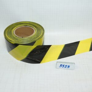 เทปกั้นที่ สีเหลือง-ดำ ขนาด 70มม. x 500เมตร