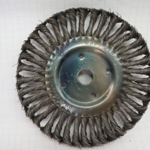 แปรงลวดจาน ถักเปีย เหล็ก 8นิ้ว รู 7/8นิ้ว