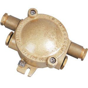 ปลั๊ก กันระเบิด Joint box 2gland 1L 1R, brass 550V 20A IP56 Exe II T6