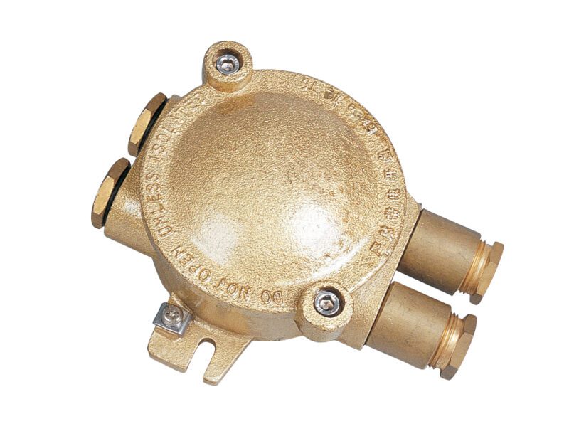 ปลั๊ก กันระเบิด Joint box 2gland 0L 2R, brass 550V 20A IP56 Exe II T6