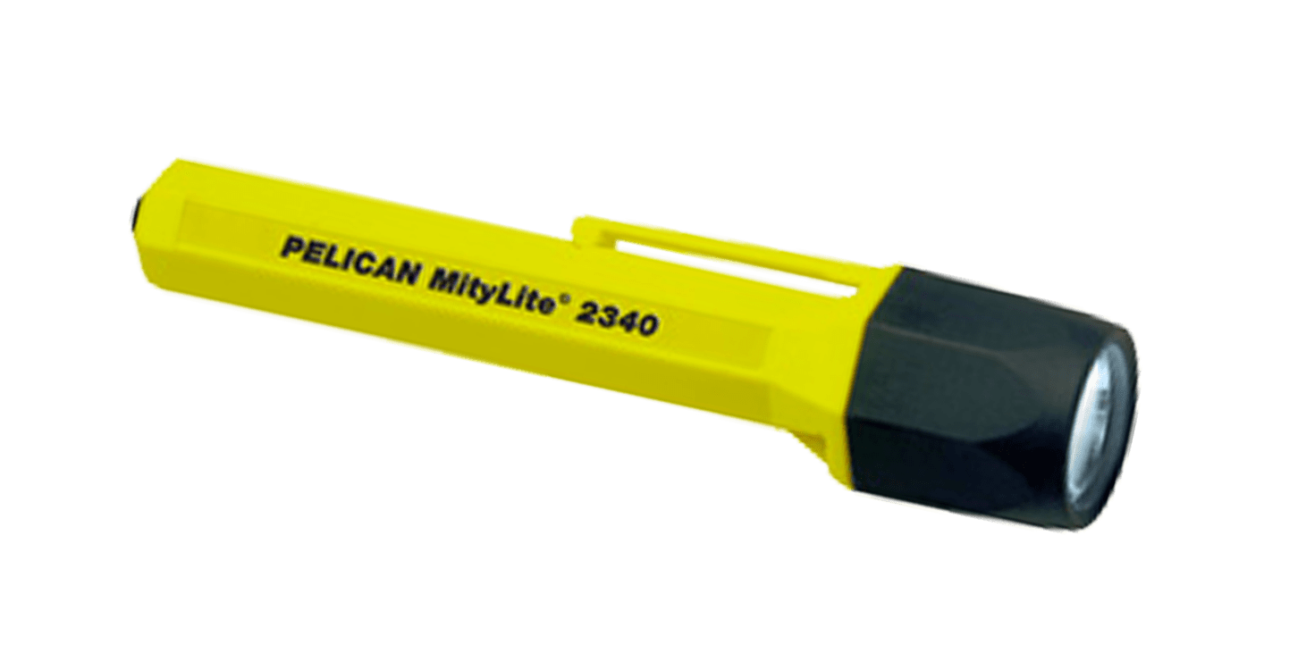 ไฟฉาย เซฟตี้ PELICAN USA # 2340C สีเหลือง AA x 2