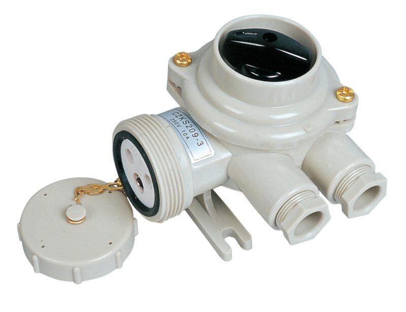 ปลั๊ก HNA 3Pin (Receptacle + Switch) Cable gland: []=