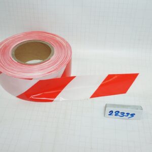 เทปกั้นที่ สีขาว-แดง ขนาด 50มม. x 500เมตร