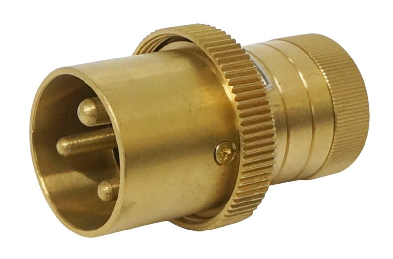 ปลั๊ก USCG 3Pin R&S Plug ทองเหลือง - Straight