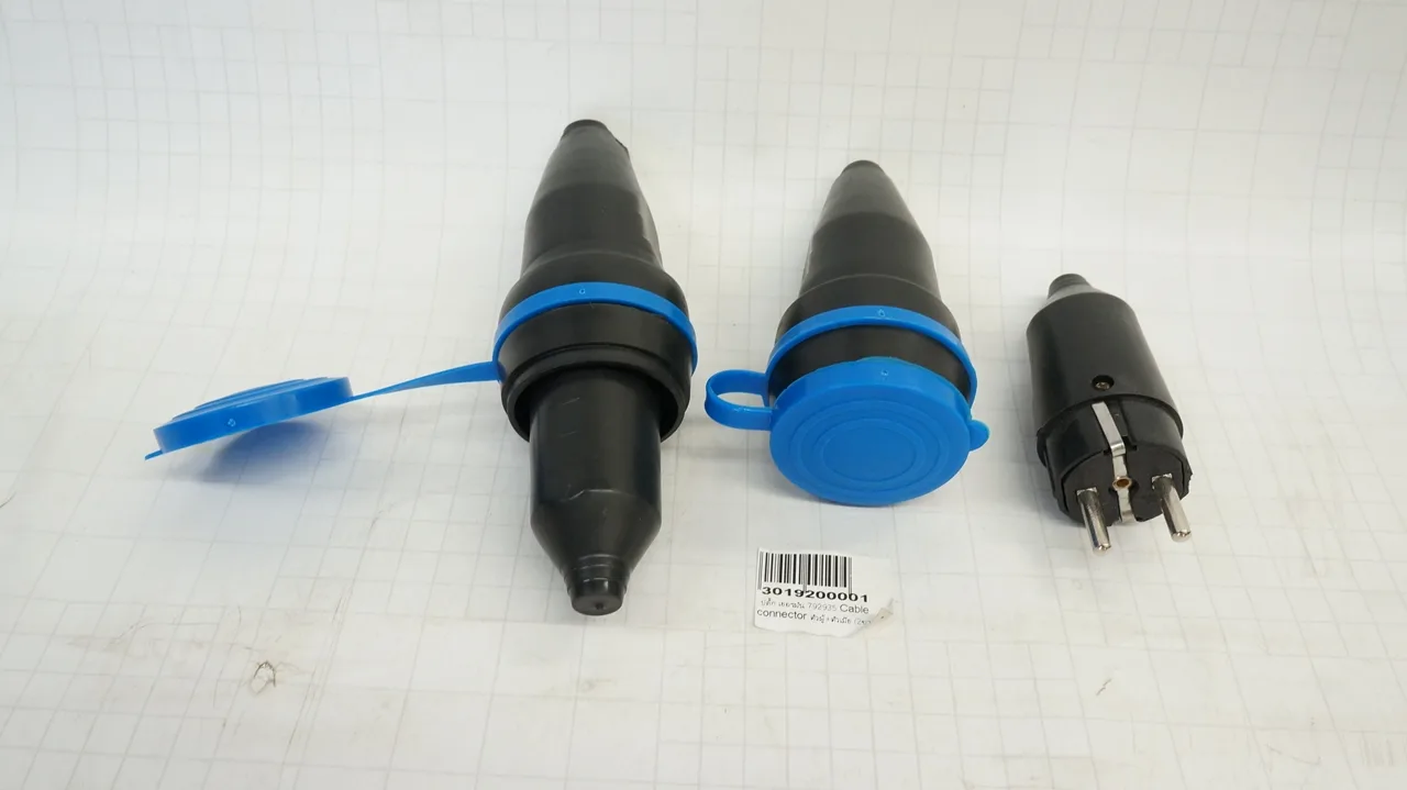 ปลั๊ก เยอรมัน 792935 Cable connector ตัวผู้+ตัวเมีย (2ขา)