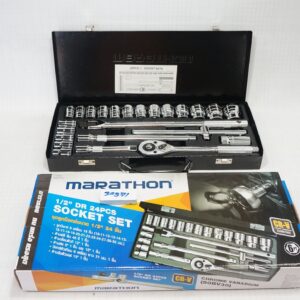 บล็อกชุด 1/2 ขนาด 10-32mm 24ตัว/ชุด ยี่ห้อ MARATHON ( 6 เหลี่ยม )