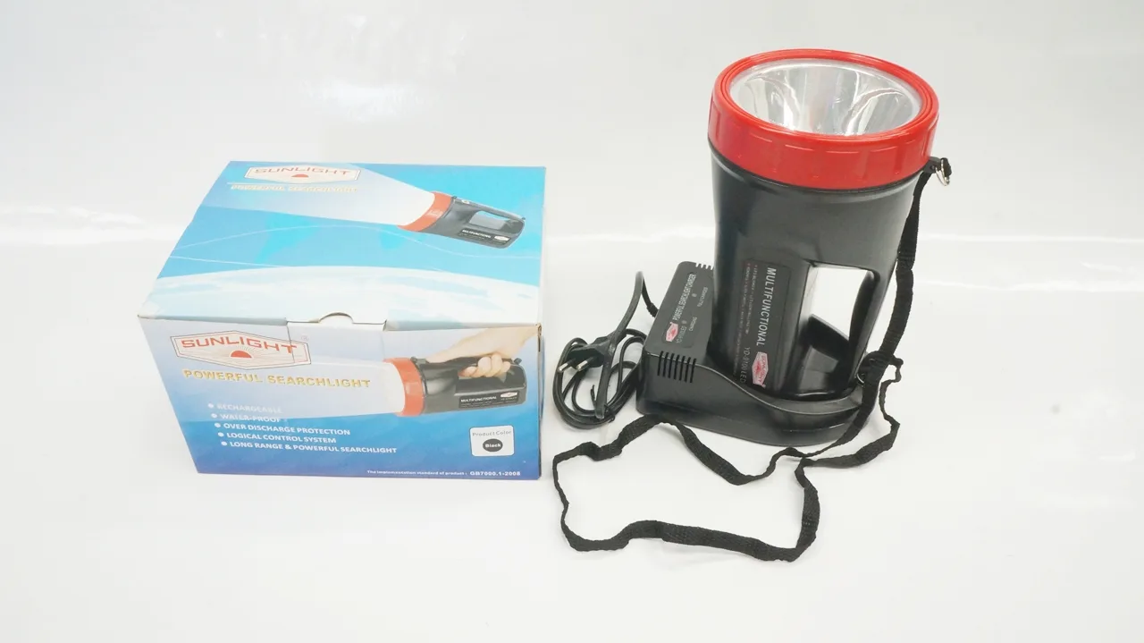 ไฟฉาย ชาร์ทได้ แบบสะพาย 4VDC, Input 220VAC รุ่น YD9100 หลอด LED IP65
