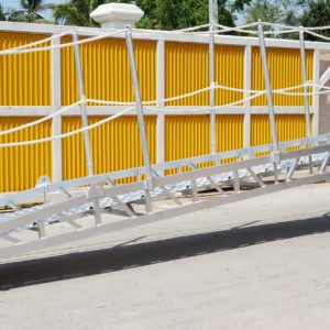 บันได Wharf ladder aluminium alloy A6 CCS ยาว 6เมตร พร้อมเสา 10ต้น