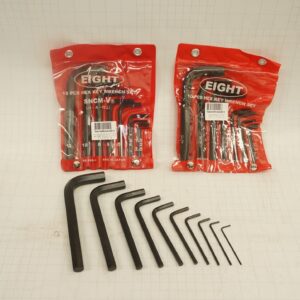ประแจหกเหลี่ยมชุด ขนาด 1.5-12มม. ยี่ห้อ Eight 10ตัว/ชุด (1.5, 2, 2.5, 3, 4, 5, 6, 8, 10, 12)
