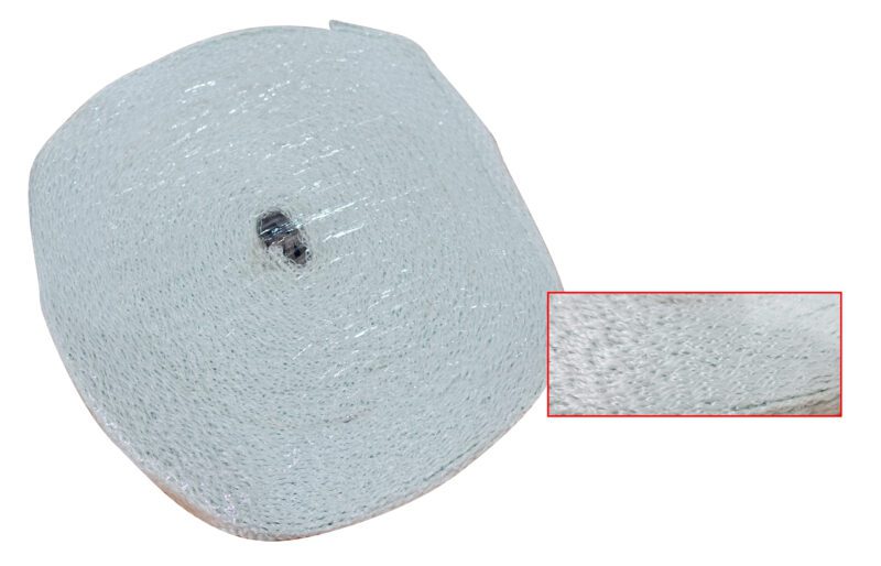 ผ้าเทปใยแก้ว Glass Tape 2" x 30mtr หนา 3มม. Working Temp 540C, Max 750C ( 2.9 กก/ม้วน)
